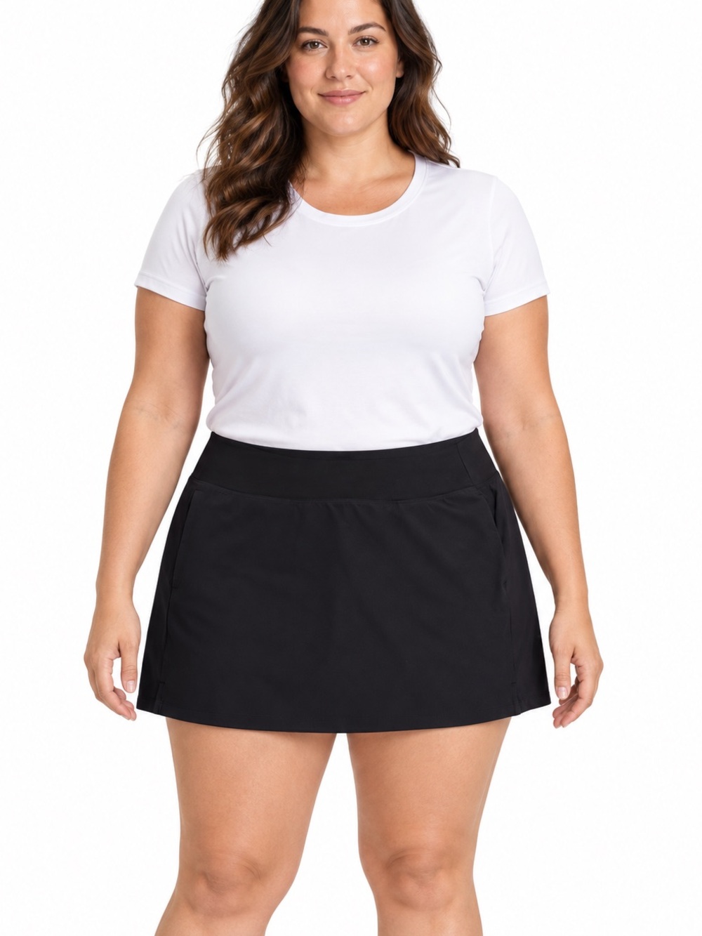 UA Black Skort Athletic Wear Pockets Summer Neutral Pickle Ball Vacay Sz XL